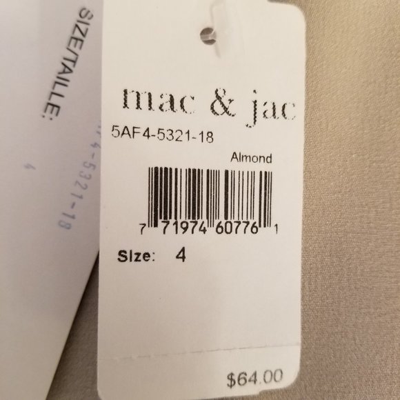 ✅#908STONE NWT mac & jac mermaid beige stretch skirt, sz. 4. - Picture 5 of 16